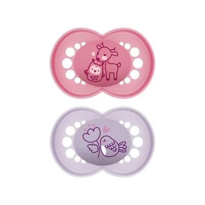 MAM Originele Pure S335 fopspeen met SkinSoftTM Ultrasuave siliconen fopspeen voor baby's van 16 maanden, roze MAM Originele Pure S335 fopspeen met SkinSoftTM Ultrasuave siliconen fopspeen voor baby's van 16 maanden, roze