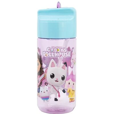Stor Ecozen Gabby Et La Maison Magique Drinkfles, 430 ml, druppelvrij, BPA-vrij, voor school, sport, uitstapjes, herbruikbaar Stor Ecozen Gabby Et La Maison Magique Drinkfles, 430 ml, druppelvrij, BPA-vrij, voor school, sport, uitstapjes, herbruikbaar