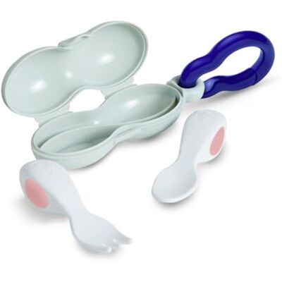 doddl Babylepel en vork Voor baby's vanaf 6 maanden Zelfvoeding leren Loophulp (stofroze) doddl Babylepel en vork Voor baby's vanaf 6 maanden Zelfvoeding leren Loophulp (stofroze)