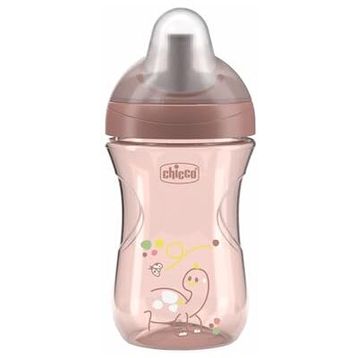 Chicco Advanced Cup, 266 ml lekvrije kunststof beker met rietje, ergonomische tuit en ventiel, BPA-vrij, 12 M+, roze Chicco Advanced Cup, 266 ml lekvrije kunststof beker met rietje, ergonomische tuit en ventiel, BPA-vrij, 12 M+, roze