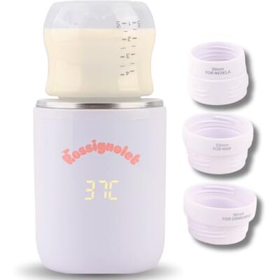 Rossignolet ® Draagbare Nomadische flessenwarmer moedermelk draadloos oplaadbaar snel opwarmen compact en licht compatibel met Philips Avent/MAM/Suavinex reizen, auto... Rossignolet ® Draagbare Nomadische flessenwarmer moedermelk draadloos oplaadbaar snel opwarmen compact en licht compatibel met Philips Avent/MAM/Suavinex reizen, auto...