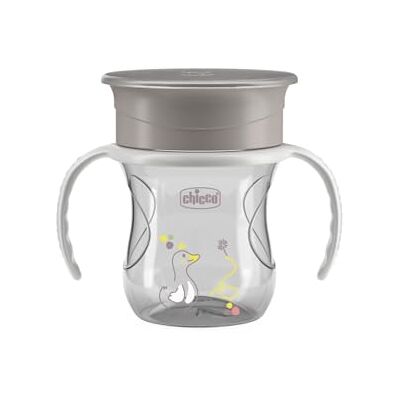 Chicco Perfect Cup Premier Glas voor Kinderen 200 ml, 1 Flessenbeker 12+ Maanden om te leren drinken, met 360° siliconen membraan en afneembare handgrepen, BPA-vrij, grijs Chicco Perfect Cup Premier Glas voor Kinderen 200 ml, 1 Flessenbeker 12+ Maanden om te leren drinken, met 360° siliconen membraan en afneembare handgrepen, BPA-vrij, grijs