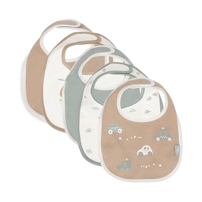 Jollein On The Go Lot de 5 bavoirs imperméables pour bébé avec fermeture Velcro Jollein On The Go Lot de 5 bavoirs imperméables pour bébé avec fermeture Velcro