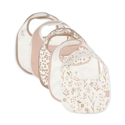 Jollein Bloomy waterdichte slabbetjes voor baby's met klittenbandsluiting, 5 stuks Jollein Bloomy waterdichte slabbetjes voor baby's met klittenbandsluiting, 5 stuks