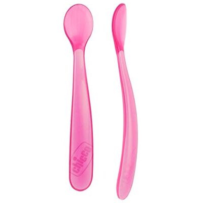 Chicco Siliconen Lepeltjes Baby´s Eerste Hapjes Zacht en Flexibel Ergonomische Lange Steel 6+ Maanden Set van 2 Lichtblauw Chicco Siliconen Lepeltjes Baby´s Eerste Hapjes Zacht en Flexibel Ergonomische Lange Steel 6+ Maanden Set van 2 Lichtblauw