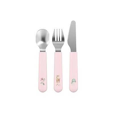 Mepal 3-delig kinderbestek Mio Little Dutch Tafelgerei voor baby's Bestekset van 3 Vanaf 12 maanden Inclusief mes, vork en lepel Fairy Garden Mepal 3-delig kinderbestek Mio Little Dutch Tafelgerei voor baby's Bestekset van 3 Vanaf 12 maanden Inclusief mes, vork en lepel Fairy Garden