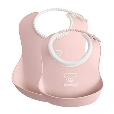BabyBjörn Set van 2 slabbetjes lichtroze BabyBjörn Set van 2 slabbetjes lichtroze