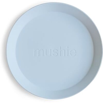 mushie Set van 2 tafelborden voor kinderen, herbruikbaar, BPA-vrij, vaatwasser- en magnetronbestendig, gemaakt in Denemarken, rond (poederblauw) mushie Set van 2 tafelborden voor kinderen, herbruikbaar, BPA-vrij, vaatwasser- en magnetronbestendig, gemaakt in Denemarken, rond (poederblauw)