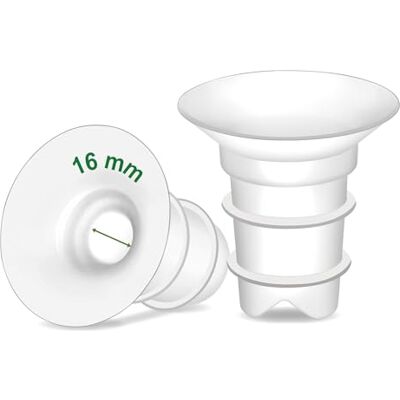 Maymom Flensinzetstuk 16 mm (Long Plus) compatibel met Freemie 25 mm, Medela PersonalFit 24 mm, Spectra 24 mm en Momcozy S9 Pro/S12 Pro cups, 2 stuks Maymom Flensinzetstuk 16 mm (Long Plus) compatibel met Freemie 25 mm, Medela PersonalFit 24 mm, Spectra 24 mm en Momcozy S9 Pro/S12 Pro cups, 2 stuks