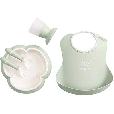 BabyBjörn Set van 5 babymaaltijden, pastelgroen BabyBjörn Set van 5 babymaaltijden, pastelgroen