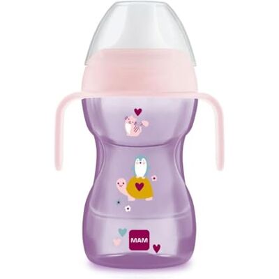 MAM Fun To Drink Cup met handgrepen en harde uitloop, 8+ maanden, 270 ml, roze MAM Fun To Drink Cup met handgrepen en harde uitloop, 8+ maanden, 270 ml, roze