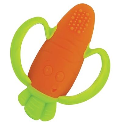 INFANTINO Lil' Nibble Teethers Wortel bijtring Bijtring van zacht getextureerde siliconen Sensorische verkenning Ontlasting van tandjes Gemakkelijk vast te houden handvatten INFANTINO Lil' Nibble Teethers Wortel bijtring Bijtring van zacht getextureerde siliconen Sensorische verkenning Ontlasting van tandjes Gemakkelijk vast te houden handvatten