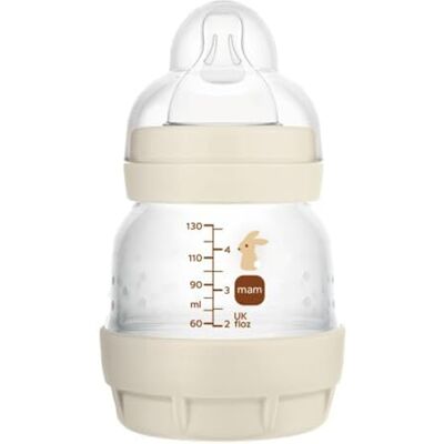 MAM Easy Start Anti-koliek fles 0 maanden extra langzame doorstroming (130 ml) zand fles ter vermindering van koliek en klachten van de baby babyfles compatibel met borstvoeding MAM Easy Start Anti-koliek fles 0 maanden extra langzame doorstroming (130 ml) zand fles ter vermindering van koliek en klachten van de baby babyfles compatibel met borstvoeding