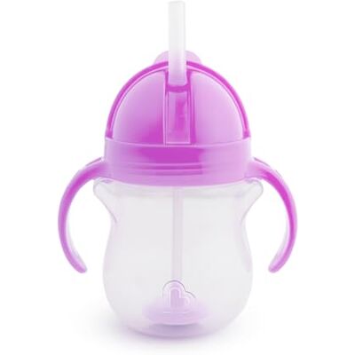 Munchkin Click Lock Tip & Sip drinkbeker met rietje, bekers voor baby's en peuters met rietje, BPA-vrij, lekvrije beker, paars Munchkin Click Lock Tip & Sip drinkbeker met rietje, bekers voor baby's en peuters met rietje, BPA-vrij, lekvrije beker, paars