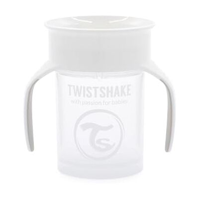 Twistshake 360 leerbekers voor baby's, 230 ml, lekvrije drinkbeker voor baby's, 360 graden rand, lekvrij, ergonomisch, BPA-vrije kinderbeker, leerbeker voor baby's, wit Twistshake 360 leerbekers voor baby's, 230 ml, lekvrije drinkbeker voor baby's, 360 graden rand, lekvrij, ergonomisch, BPA-vrije kinderbeker, leerbeker voor baby's, wit
