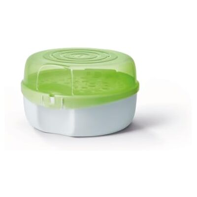 MAM Magnetronsterilisator, eenvoudige sterilisatie voor flessen, fopspenen en fopspenen, groen MAM Magnetronsterilisator, eenvoudige sterilisatie voor flessen, fopspenen en fopspenen, groen
