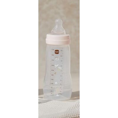 MAM babyfles 330 ml (2 stuks) set van 2 actieve babyflessen voor actieve kinderen, ergonomisch en praktisch, babyaccessoires 4 maanden borstvoeding met fopspeen maat 3, neutraal MAM babyfles 330 ml (2 stuks) set van 2 actieve babyflessen voor actieve kinderen, ergonomisch en praktisch, babyaccessoires 4 maanden borstvoeding met fopspeen maat 3, neutraal