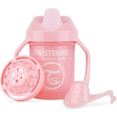 Twistshake Mini Cup met Lekvrije Drinksnavel en Afdichting van Siliconen 230ml, Trainingsbeker met Handvat en Vruchtenmenger, Kinderen Drinkbeker, 4 Maanden+, BPA Vrij, Pastelroze Twistshake Mini Cup met Lekvrije Drinksnavel en Afdichting van Siliconen 230ml, Trainingsbeker met Handvat en Vruchtenmenger, Kinderen Drinkbeker, 4 Maanden+, BPA Vrij, Pastelroze