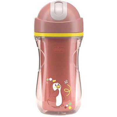 Chicco Sport Cup Drinkbeker van siliconen voor baby's vanaf 14 maanden, 266 ml, thermobeker om te leren drinken, met flexibel rietje, bijtbestendig, BPA-vrij, roze Chicco Sport Cup Drinkbeker van siliconen voor baby's vanaf 14 maanden, 266 ml, thermobeker om te leren drinken, met flexibel rietje, bijtbestendig, BPA-vrij, roze