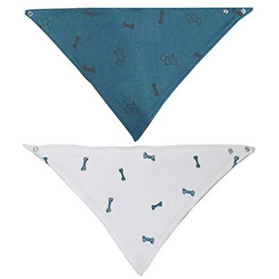 Duffi Baby 0891-12 slabbetjes "Cow Boy", waterdicht, 30 x 21 cm, 2 stuks, blauw, kinderen Duffi Baby 0891-12 slabbetjes "Cow Boy", waterdicht, 30 x 21 cm, 2 stuks, blauw, kinderen