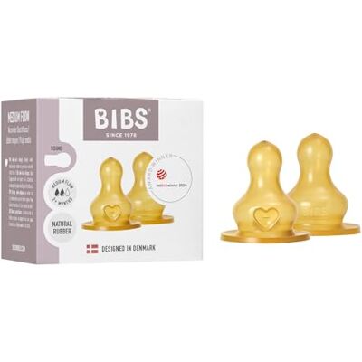 Bibs Nipple fles, 2 stuks, anti-koliek. Extra drinkflessen voor babyflessen, ronde nipple. Natuurlijke rubberen latex, medium flow Bibs Nipple fles, 2 stuks, anti-koliek. Extra drinkflessen voor babyflessen, ronde nipple. Natuurlijke rubberen latex, medium flow