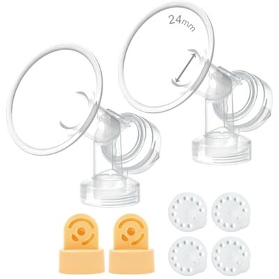 Maymom Eendelige borstbeschermer met ventiel, membraan voor Medela borstkolf (pomp in stijl, Lactina, Symphony), 24 mm standaard borstbescherming; vervanging voor Medela PersonalFit borstbeschermer Maymom Eendelige borstbeschermer met ventiel, membraan voor Medela borstkolf (pomp in stijl, Lactina, Symphony), 24 mm standaard borstbescherming; vervanging voor Medela PersonalFit borstbeschermer