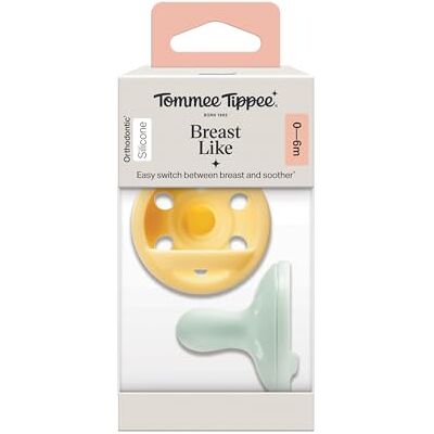 Tommee Tippee Fopspeen, huidachtig, symmetrische vorm, 0-6 maanden, 2 stuks Tommee Tippee Fopspeen, huidachtig, symmetrische vorm, 0-6 maanden, 2 stuks