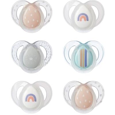 Tommee Tippee nachtfopspeen 6-18 maanden, set van 6 fosforescerende fopspenen met herbruikbare sterilisatiecapsule Tommee Tippee nachtfopspeen 6-18 maanden, set van 6 fosforescerende fopspenen met herbruikbare sterilisatiecapsule