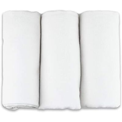 FENSILO Fleece handdoeken Set van 3 babyhanddoeken 80 x 80 cm Slabbetjes 100% katoen wit flanel Fleece doek Doekjes voor jongens of meisjes FENSILO Fleece handdoeken Set van 3 babyhanddoeken 80 x 80 cm Slabbetjes 100% katoen wit flanel Fleece doek Doekjes voor jongens of meisjes