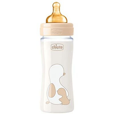 Artsana Chicco Originele Touch Anti-koliekfles met zuignap van 100% natuurlijk latex, draden met normale debiet 2 maanden van kunststof pluisjes 250 ml, voor pasgeborenen, glas grijs Artsana Chicco Originele Touch Anti-koliekfles met zuignap van 100% natuurlijk latex, draden met normale debiet 2 maanden van kunststof pluisjes 250 ml, voor pasgeborenen, glas grijs