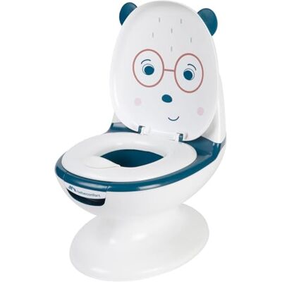 Bebeconfort Babypotje, netheidstrainingsstoel, 1-3 jaar, 0-20 kg, spatscherm, echt waterspoelgeluid, afneembare kom, gemakkelijk te reinigen, blauwe beer Bebeconfort Babypotje, netheidstrainingsstoel, 1-3 jaar, 0-20 kg, spatscherm, echt waterspoelgeluid, afneembare kom, gemakkelijk te reinigen, blauwe beer