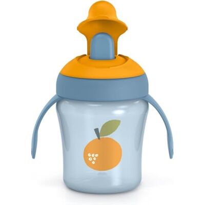 Suavinex , Trainingsbeker met harde uitloop. Lekvrije babybeker met klapdeksel en handgrepen. Vaatwasmachinebestendig. Trainer Cup, 200 ml, Oranje, Kleur Blauw Suavinex , Trainingsbeker met harde uitloop. Lekvrije babybeker met klapdeksel en handgrepen. Vaatwasmachinebestendig. Trainer Cup, 200 ml, Oranje, Kleur Blauw