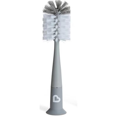 Munchkin Flessenborstel / zuiger Deluxe met gestructureerde handgreep, grijs, 1 stuk Munchkin Flessenborstel / zuiger Deluxe met gestructureerde handgreep, grijs, 1 stuk