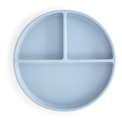 mushie Verdeelde zuignap van siliconen, BPA-vrij, accessoires voor baby's, jongens en meisjes, vaatwasser- en magnetronbestendig, poederblauw mushie Verdeelde zuignap van siliconen, BPA-vrij, accessoires voor baby's, jongens en meisjes, vaatwasser- en magnetronbestendig, poederblauw
