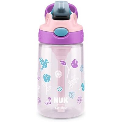 NUK By Contigo Easy Straw Cup drinkfles met rietje voor kinderen (vanaf 4 jaar), gemaakt van duurzaam Tritan, BPA-vrij, vaatwasmachinebestendig, 420 ml, tulp NUK By Contigo Easy Straw Cup drinkfles met rietje voor kinderen (vanaf 4 jaar), gemaakt van duurzaam Tritan, BPA-vrij, vaatwasmachinebestendig, 420 ml, tulp