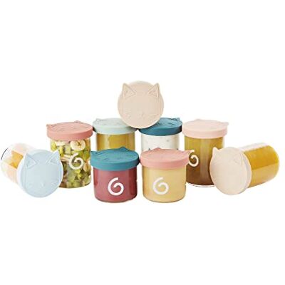 Babymoov ISY BOWLS 9 voorraadpotten van borosilicaatglas, zeer robuust, 6 potten met schaal 250 ml en 3 x 120 ml, luchtdicht en 100% recyclebaar Babymoov ISY BOWLS 9 voorraadpotten van borosilicaatglas, zeer robuust, 6 potten met schaal 250 ml en 3 x 120 ml, luchtdicht en 100% recyclebaar