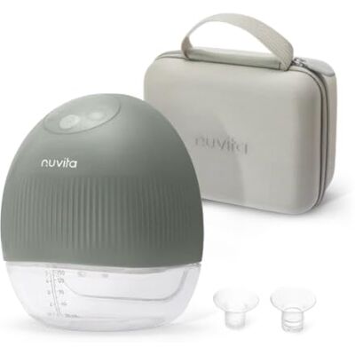 Nuvita Tire-lait électrique portable 1264 W avec 3 niveaux et stimulation par vibration – Batterie USB-C silencieuse, portable, rechargeable, 4 cycles complets, cloche de poitrine en silicone de 24 mm Nuvita Tire-lait électrique portable 1264 W avec 3 niveaux et stimulation par vibration – Batterie USB-C silencieuse, portable, rechargeable, 4 cycles complets, cloche de poitrine en silicone de 24 mm