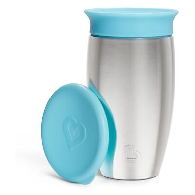 Munchkin Miracle Mok 360° staal, blauw, 296 ml Munchkin Miracle Mok 360° staal, blauw, 296 ml