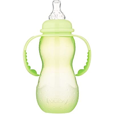 Nuby Bpa Free Non-Drip babyfles met handvat 320 ml Nuby Bpa Free Non-Drip babyfles met handvat 320 ml