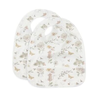 Jollein 029-864-67056 Dreamy Mouse waterdichte slabbetjes, wit, 2 stuks Jollein 029-864-67056 Dreamy Mouse waterdichte slabbetjes, wit, 2 stuks