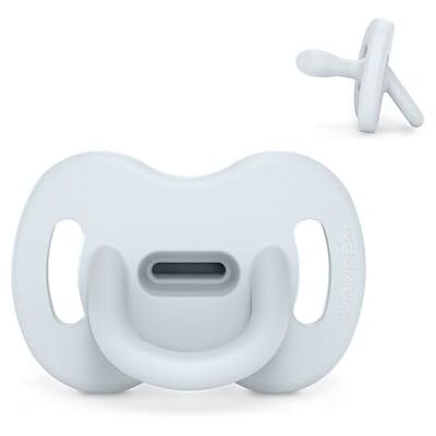 Suavinex Fopspeen van siliconen, voor baby's van 0/6 maanden, met symmetrische speen SX Pro, omkeerbaar, superzacht en soepel, ideaal om mee te slapen, blauw (Ballad Blue) Suavinex Fopspeen van siliconen, voor baby's van 0/6 maanden, met symmetrische speen SX Pro, omkeerbaar, superzacht en soepel, ideaal om mee te slapen, blauw (Ballad Blue)