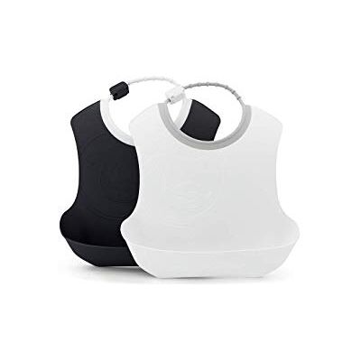Twistshake 2 stuks babyslabbetjes waterdichte siliconen slabbetjes met opvangschaal, siliconen slabbetjes voor baby's en peuters, wasbaar en gemakkelijk te reinigen, vanaf 4 maanden, zwart-wit Twistshake 2 stuks babyslabbetjes waterdichte siliconen slabbetjes met opvangschaal, siliconen slabbetjes voor baby's en peuters, wasbaar en gemakkelijk te reinigen, vanaf 4 maanden, zwart-wit