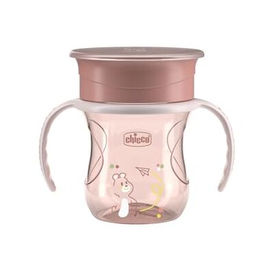 Chicco Perfect Cup Premier Glas voor Kinderen 200 ml, 1 Flessenbeker 12+ Maanden om te leren drinken, met 360° siliconen membraan en afneembare handgrepen, BPA-vrij, roze Chicco Perfect Cup Premier Glas voor Kinderen 200 ml, 1 Flessenbeker 12+ Maanden om te leren drinken, met 360° siliconen membraan en afneembare handgrepen, BPA-vrij, roze