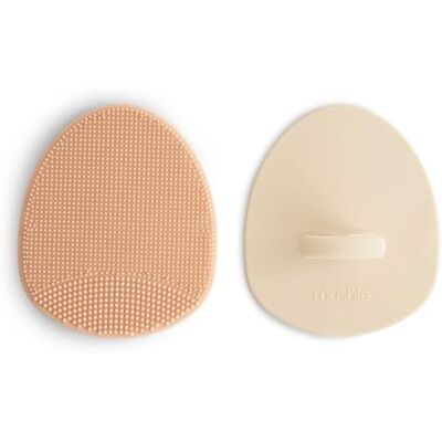 mushie Melkkorstborstels voor baby's, 0 m+, blush/shifting sand Set van 2 babyscrubborstel, siliconen peelingborstel, bad en hoofdhuid, ultrazacht, verzorging van melkkorsten mushie Melkkorstborstels voor baby's, 0 m+, blush/shifting sand Set van 2 babyscrubborstel, siliconen peelingborstel, bad en hoofdhuid, ultrazacht, verzorging van melkkorsten