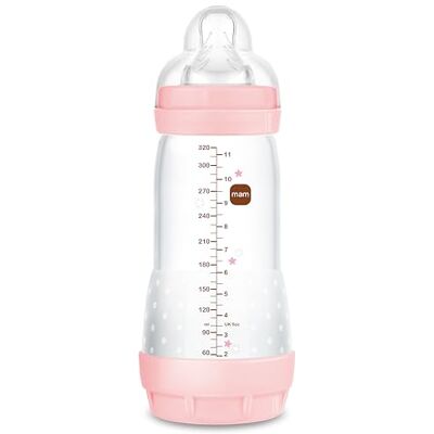 MAM Easy Start Anti-koliek A124 – Gepatenteerde anti-koliekfles met teat 3 gemaakt van SkinSoftTM ultrazachte siliconen, voor baby's vanaf 4 maanden, 320 ml, roze, 1 stuk, zelfsterilisatie in 3 minuten MAM Easy Start Anti-koliek A124 – Gepatenteerde anti-koliekfles met teat 3 gemaakt van SkinSoftTM ultrazachte siliconen, voor baby's vanaf 4 maanden, 320 ml, roze, 1 stuk, zelfsterilisatie in 3 minuten