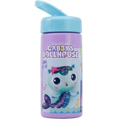 Stor GABBY'S Dollhouse Sportfles met rietje en geïntegreerd handvat, 410 ml, Lichtroze, Casual Stor GABBY'S Dollhouse Sportfles met rietje en geïntegreerd handvat, 410 ml, Lichtroze, Casual