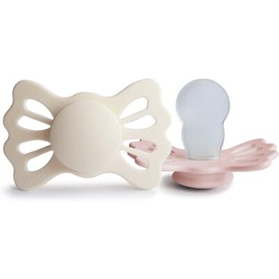 FRIGG Lucky set van 2 fopspenen siliconen fopspeen BPA-vrij gemaakt in Denemarken symmetrische fopspeen crème/blush (maat 2 (6-18 maanden)) FRIGG Lucky set van 2 fopspenen siliconen fopspeen BPA-vrij gemaakt in Denemarken symmetrische fopspeen crème/blush (maat 2 (6-18 maanden))