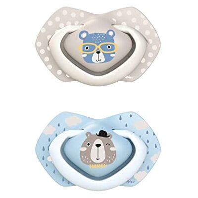 Canpol babies Set van 2 siliconen fopspeen (0-6 m, Bonjour Paris Boy) Canpol babies Set van 2 siliconen fopspeen (0-6 m, Bonjour Paris Boy)