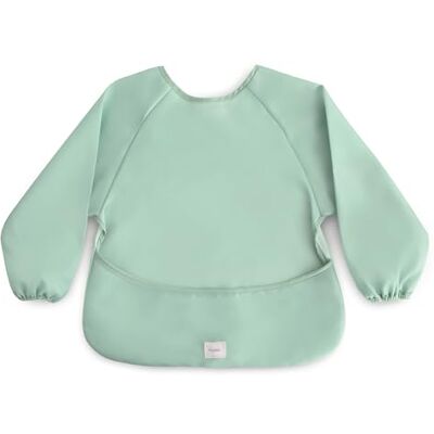 mushie Baby Slabbetje met lange mouwen Waterdicht Babyschort Verstelbare pasvorm voor 6-24 maanden Kleur: Roman Green 1 an mushie Baby Slabbetje met lange mouwen Waterdicht Babyschort Verstelbare pasvorm voor 6-24 maanden Kleur: Roman Green 1 an