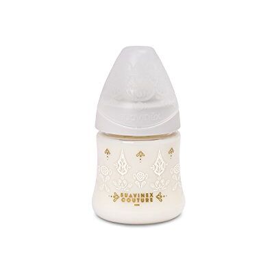 Suavinex Fles ETHNIC, 150 ml, siliconen, rond, langzame stroom, wit Suavinex Fles ETHNIC, 150 ml, siliconen, rond, langzame stroom, wit